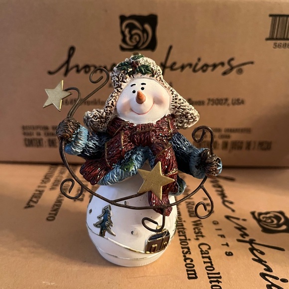 Rustic 3 piece Home interiors snowman set - Picture 4 of 4